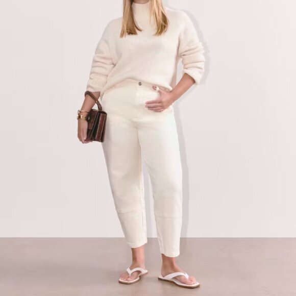Everlane The Utility Barrel Pant in Bone - Size 14 - Picture 8 of 12